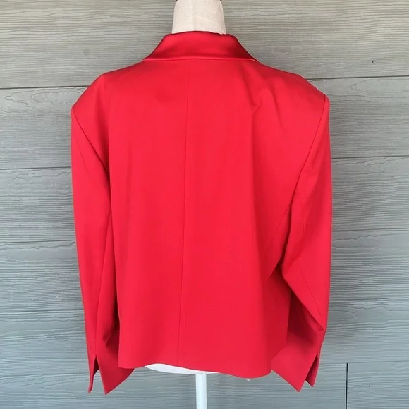 BOSS Hugo Boss “Joleara” Virgin Wool Blend Cropped Tuxedo Jacket - Picture 7 of 16